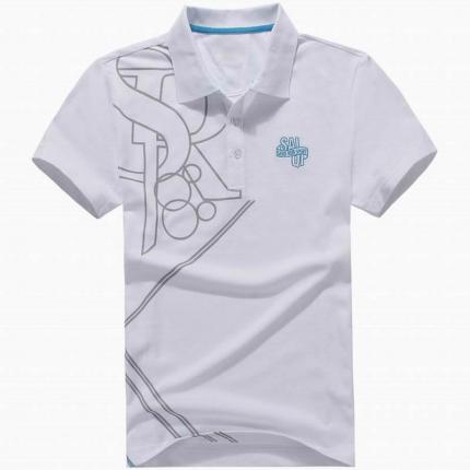男士翻領(lǐng)短袖棉質(zhì)POLO衫定做 時尚印花圖