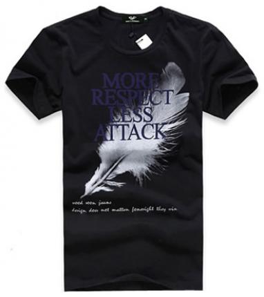 【定制】韓版休閑時(shí)尚印花圓領(lǐng)T恤衫