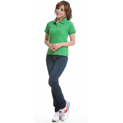 【定制】綠色短袖女士t恤衫制作，提供免費(fèi)設(shè)計(jì)